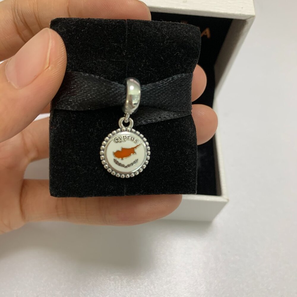Pandora Cyprus Map Charm
